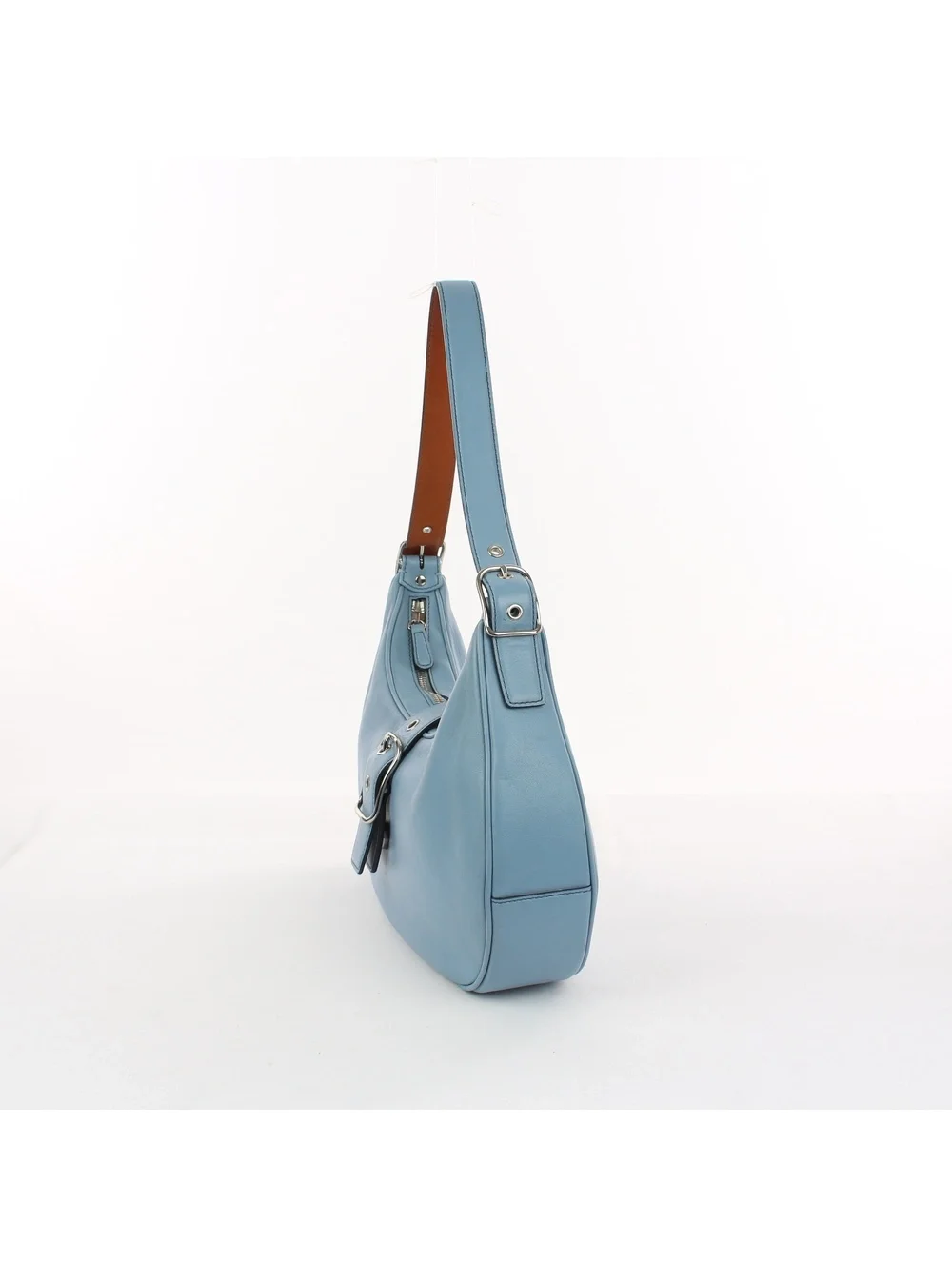 Coach 7592 Blue Leather Vintage Hamptons Hobo Bag